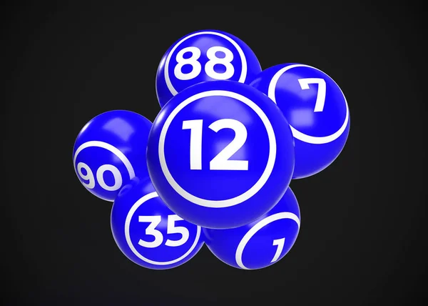 Shiny Bingo Balls 3D Render