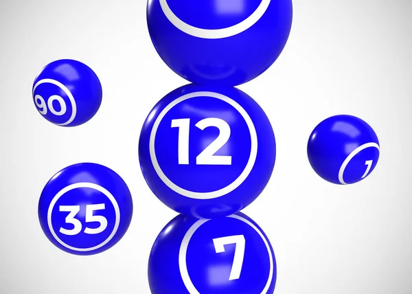 Brillante Bingo Balls Render — Foto de Stock