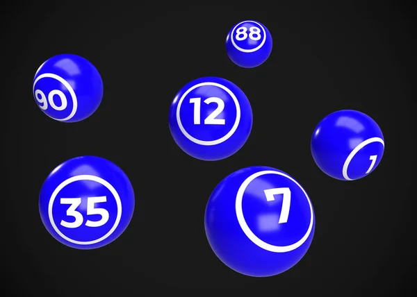 Brillante Bingo Balls Render — Foto de Stock