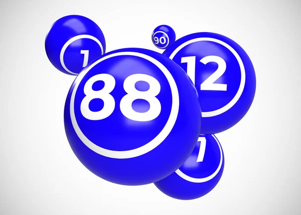 Brillante Bingo Balls Render — Foto de Stock