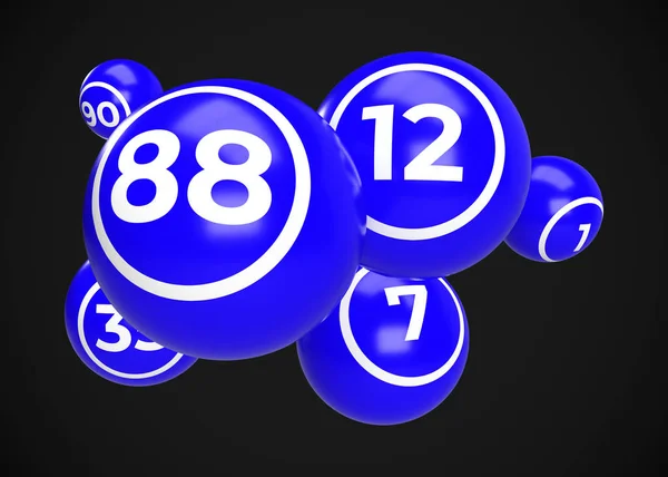 Brillante Bingo Balls Render — Foto de Stock