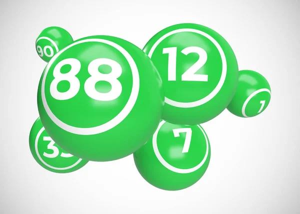 Brillante Bingo Balls Render — Foto de Stock
