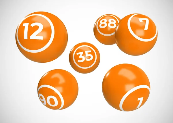 Brillante Bingo Balls Render — Foto de Stock