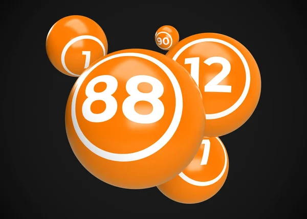 Shiny Bingo Balls Render — Stock Photo, Image