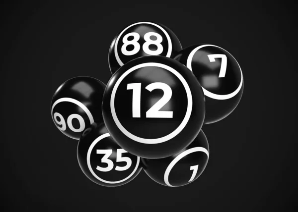 Brillante Bingo Balls Render — Foto de Stock