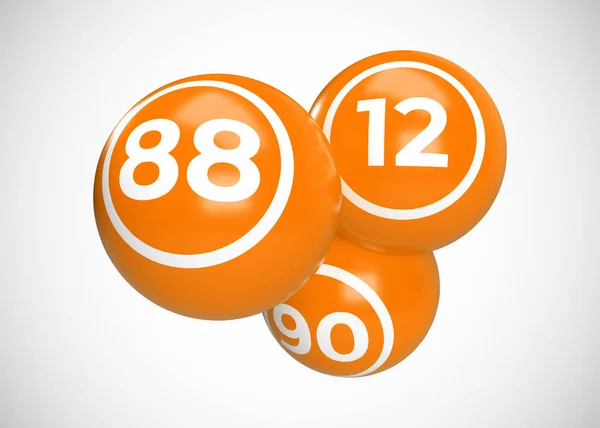 Brillante Bingo Balls Render — Foto de Stock