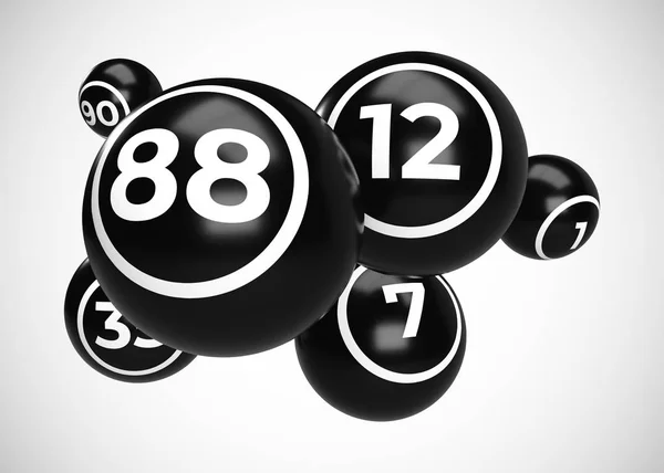 Brillante Bingo Balls Render — Foto de Stock