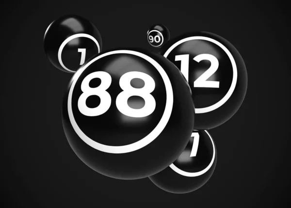 Shiny Bingo Balls Render — 스톡 사진