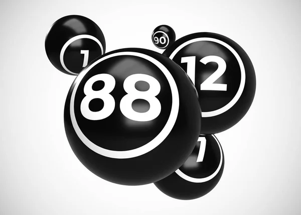 Shiny Bingo Balls Render — стоковое фото