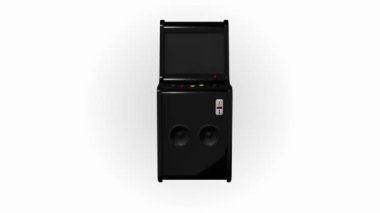 Oyun Makinesi Retro Oyun Biçimi Joystick ve 3d Render 4k
