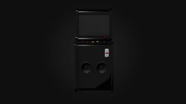 Oyun Makinesi Retro Oyun Biçimi Joystick ve 3d Render 4k