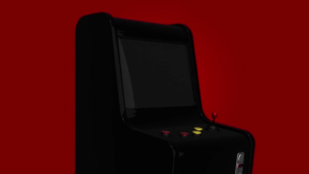 Style de jeu rétro de machine d'arcade avec le joystick et les boutons 3D Render 4K 