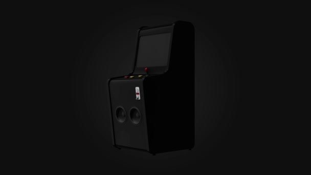 Arcade Machine Retro Estilo Juego Con Joystick Botones Render — Vídeo de stock