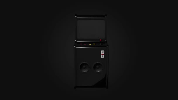 Style de jeu rétro de machine d'arcade avec le joystick et les boutons 3D Render 4K 