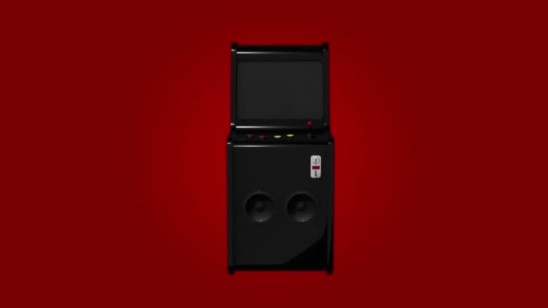 Style de jeu rétro de machine d'arcade avec le joystick et les boutons 3D Render 4K 