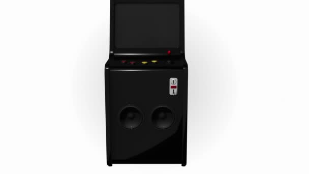 Style de jeu rétro de machine d'arcade avec le joystick et les boutons 3D Render 4K 