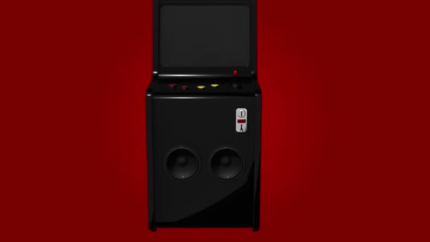 Style de jeu rétro de machine d'arcade avec le joystick et les boutons 3D Render 4K 