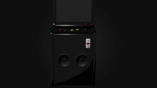 Style de jeu rétro de machine d'arcade avec le joystick et les boutons 3D Render 4K 