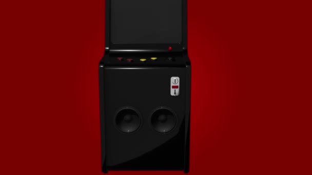 Style de jeu rétro de machine d'arcade avec le joystick et les boutons 3D Render 4K 