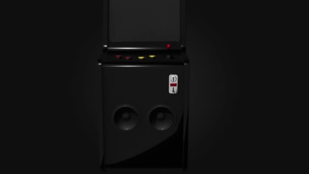 Style de jeu rétro de machine d'arcade avec le joystick et les boutons 3D Render 4K 