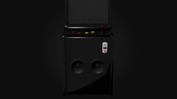 Style de jeu rétro de machine d'arcade avec le joystick et les boutons 3D Render 4K 