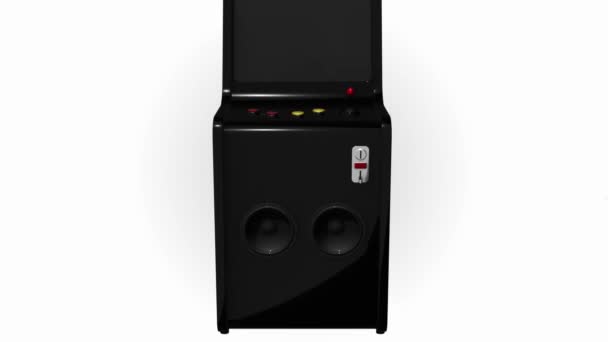 Arcade Machine Retro Styl Gry Joystick Przyciski Render — Wideo stockowe