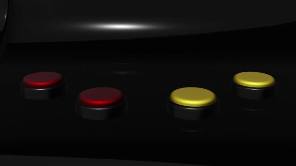 Style de jeu rétro de machine d'arcade avec le joystick et les boutons 3D Render 4K 