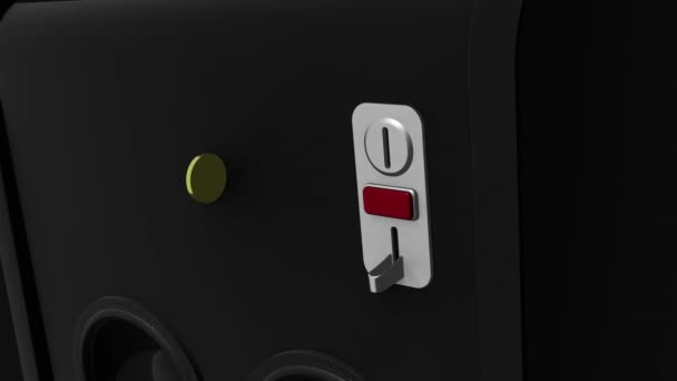 Arcade Machine Retro Gaming Style Joystick Buttons Render — стокове відео