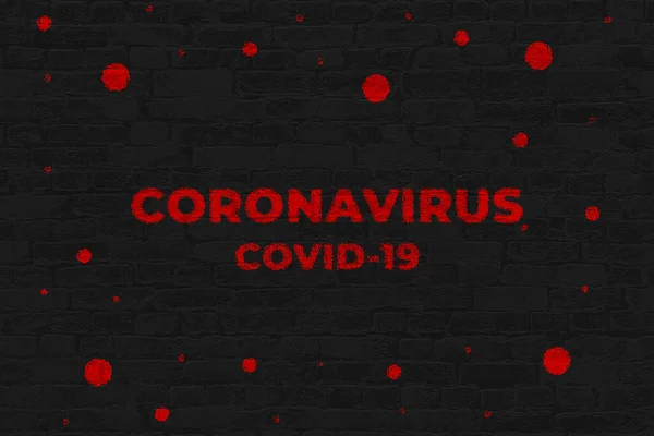 Coronavirus Corvid Epidemic Virus Diffusione Tutto Mondo Mortale Testo Font — Foto Stock