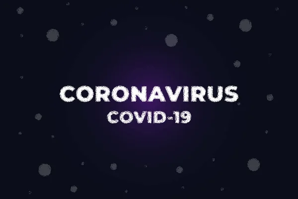 Coronavirus Corvid Epidemisch Virus Verspreid Hele Wereld Dodelijke Ziekte Tekstlettertype — Stockvector