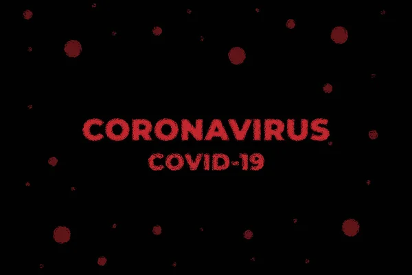 Coronavirus Corvid Salgın Virüsü Ölümcül Hastalık Yazı Tipi Yazı Tipi — Stok Vektör