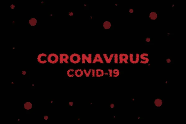 Coronavirus Corvid Epidemic Virus Spreading World Deadly Illness Text Font — Stock Vector