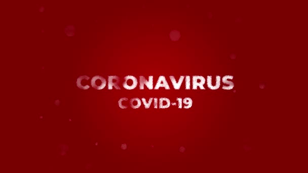 Coronavirus Corvid Virus Epidemia Transición Spreading World Deily Illness Text — Vídeo de stock