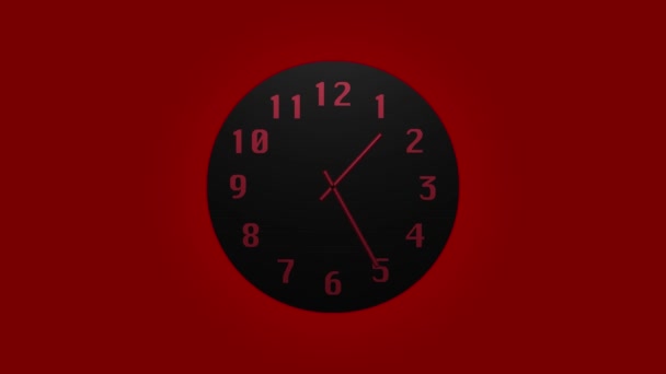 Zegar Odliczanie Godziny Dobę Fast Speed Time Lapse — Wideo stockowe