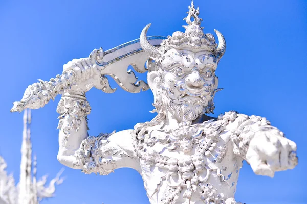 Angel of death statue in Wat Rong Khun, the famous white temple — Stock Photo, Image