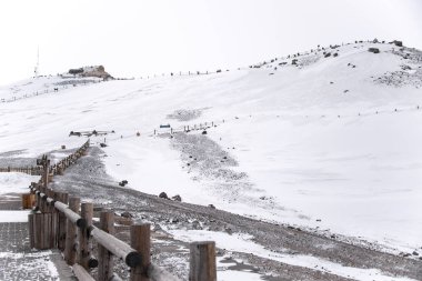 Changbai dağ manzarası Jilin, Çin