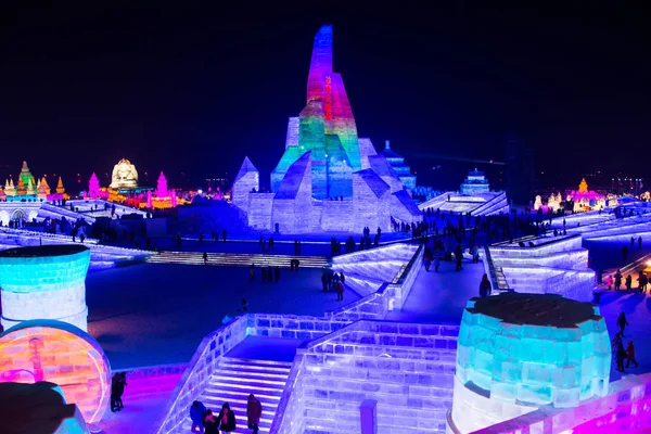 Harbin, China - 21 Jan 2017: Harbin internationale ijs en sneeuw — Stockfoto