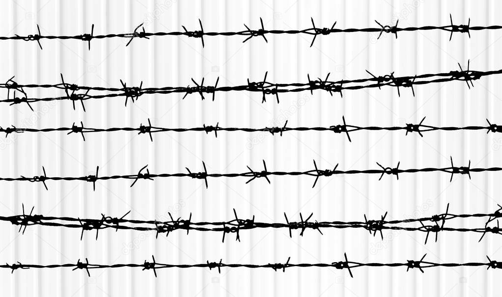 Lines of Barbed wire