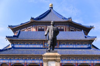 Guanghzou, Çin - 02 Nisan 2017.The Sun Yat-Sen Memorial Hall bir sekizgen şeklindeki Guangzhou, Çin'de inşa ediyor. Sun Yat-Sen bir devrimci ve siyasi liderdi. Güneş Cumhuriyet Çin kurucu babası olduğu gibi.