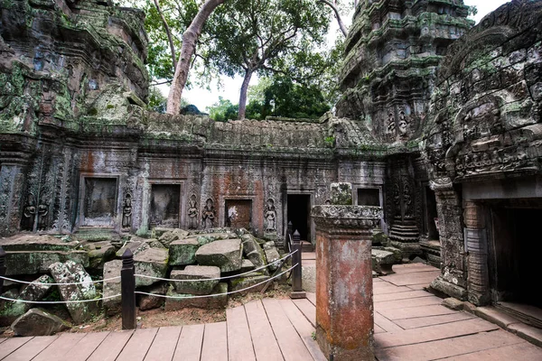 따 프롬 사원 유적에 숨겨진된 정글, Riep 시 엠 립, 캄보디아 — 스톡 사진