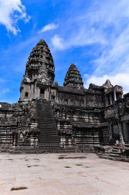 Wat Angkor Kamboçya ve dünyanın en büyük dini anıt karmaşık bir tapınak olduğunu