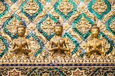 Yaksa heykeli Tapınağı Emerald Buda, Bangkok, Tayland, tapınak tetikte