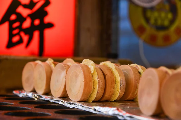 La merienda de tortas en forma de rueda en Taiwán — Foto de Stock