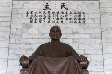 Chiang Kai-shek Memorial Hall Taipei, Tayvan, bir Ulusal Anıtı, Simgesel Yapı ve Turizm cazibe Cumhurbaşkanı Chiang Kai-Şek bellekte dikilmiş olduğunu.