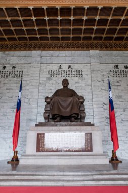 Chiang Kai-shek Memorial Hall in Taipei, Taiwan, is a national monument, landmark and tourist attraction erected in memory of President Chiang Kai-shek. clipart