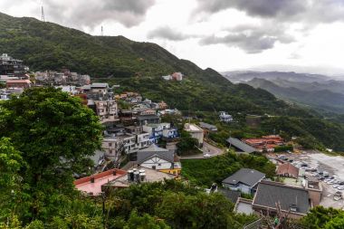 Jiufen eski sokak. Jiufen dağın alandır, Ruifang bölgesinde, New Taipei City, Tayvan.