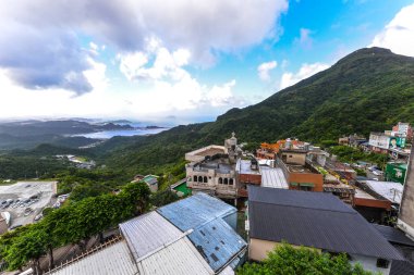 Jiufen eski sokak. Jiufen dağın alandır, Ruifang bölgesinde, New Taipei City, Tayvan.
