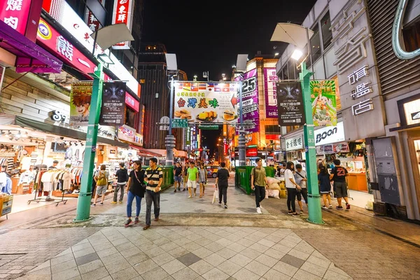 Ximending bir mahalle ve alışveriş bölgesi Wanhua District Taipei, Tayvan olduğunu. Tayvan ilk yaya bölgesinde yapıldı. — Stok fotoğraf