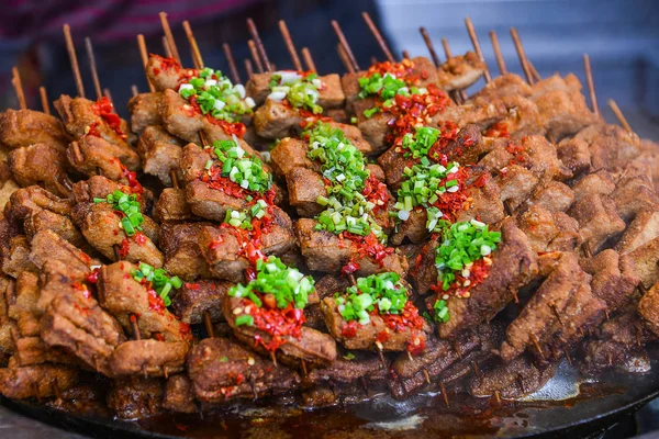 Stinky tofu stick with chili and vegetable — Stock Photo, Image