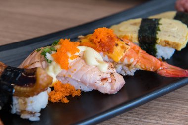 Taze suşi Japon restaurant, Japon gıda ayarla